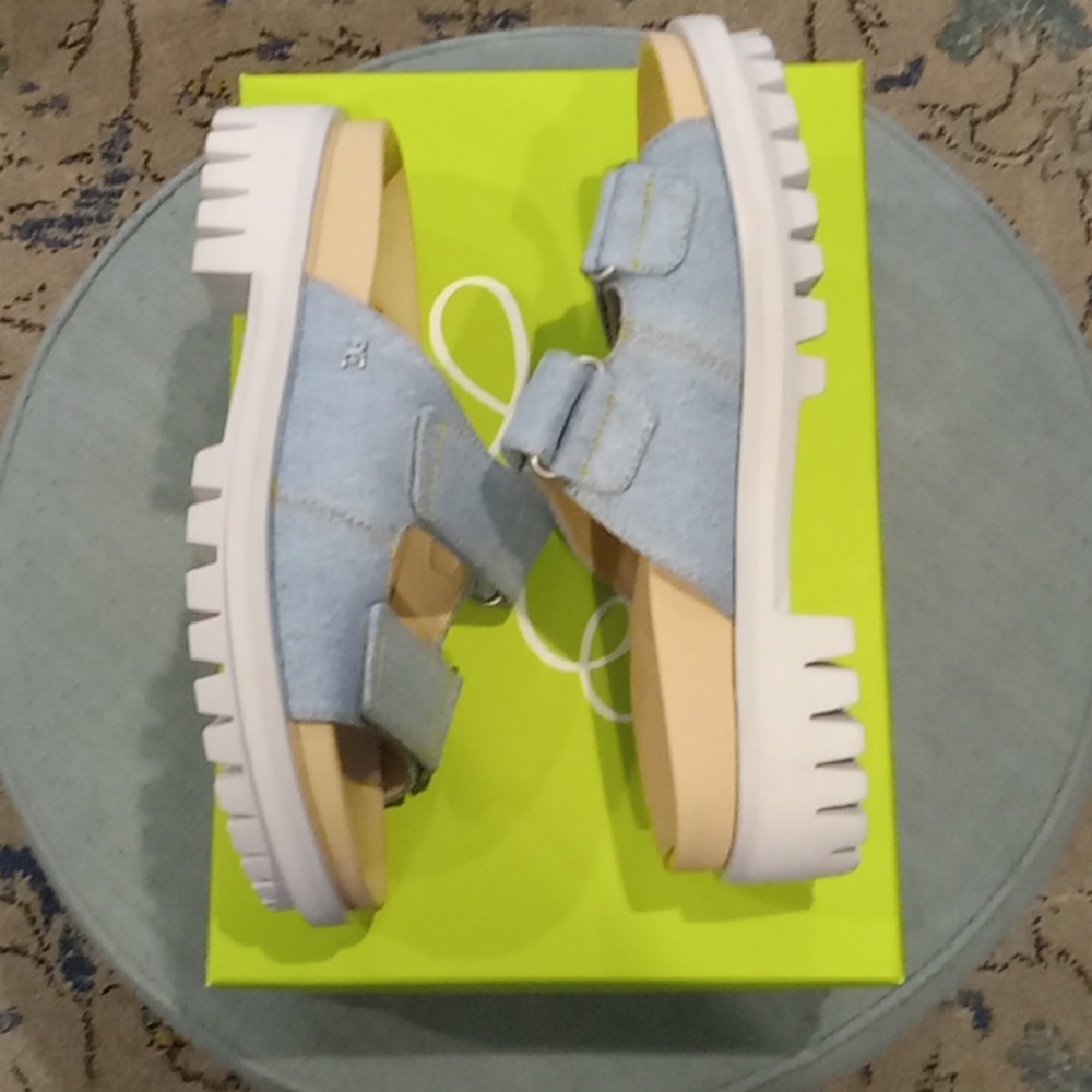 Sam Edelman Light Blue Denim Sandals - Picture 3 of 4